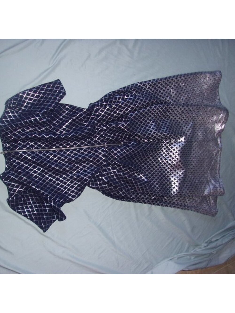 Lularoe womens size small dress fun pretty navy blue silver casual wear - Picture 3 of 5